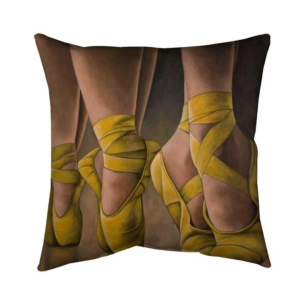 Fondo 20 x 20 in. Synchronized Ballerinas-Double Sided Print Indoor Pillow FO2798515